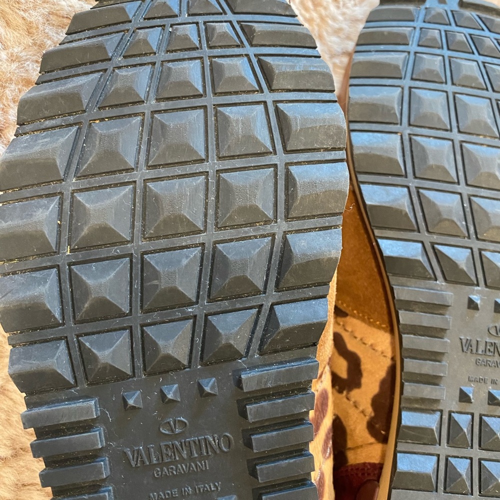 Valentino rock stud leopard print sneakers size 7 Eu 37 1/2 - Picture 15 of 16